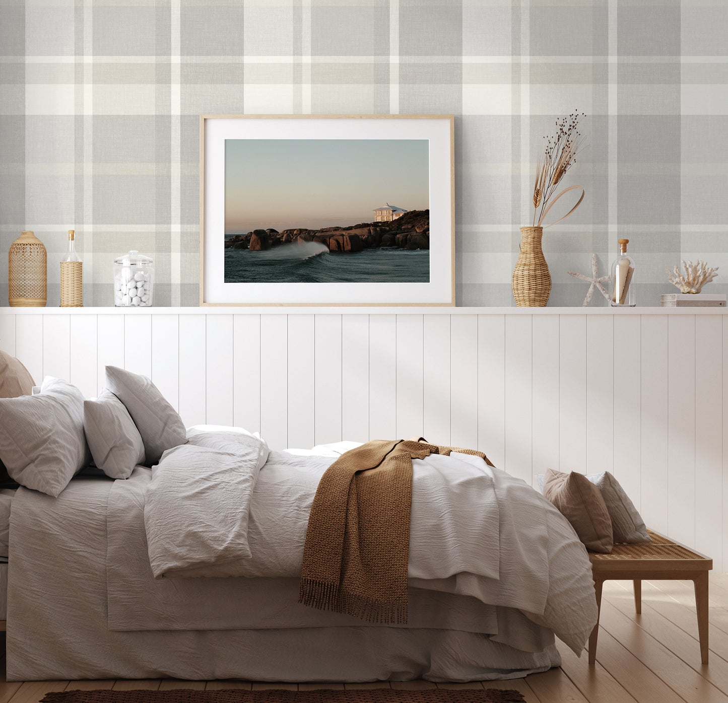 Looking for 2927-81118 Newport Madaket Light Grey Plaid Light Grey A-Street Prints Wallpaper