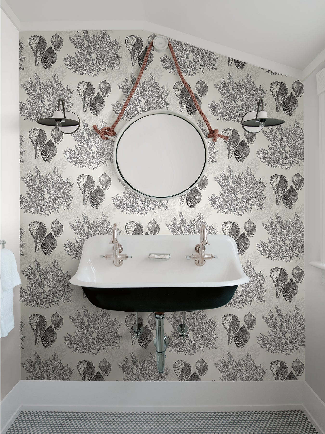 Save on 2927-81200 Newport Nauset Black Seashell Shores Black A-Street Prints Wallpaper