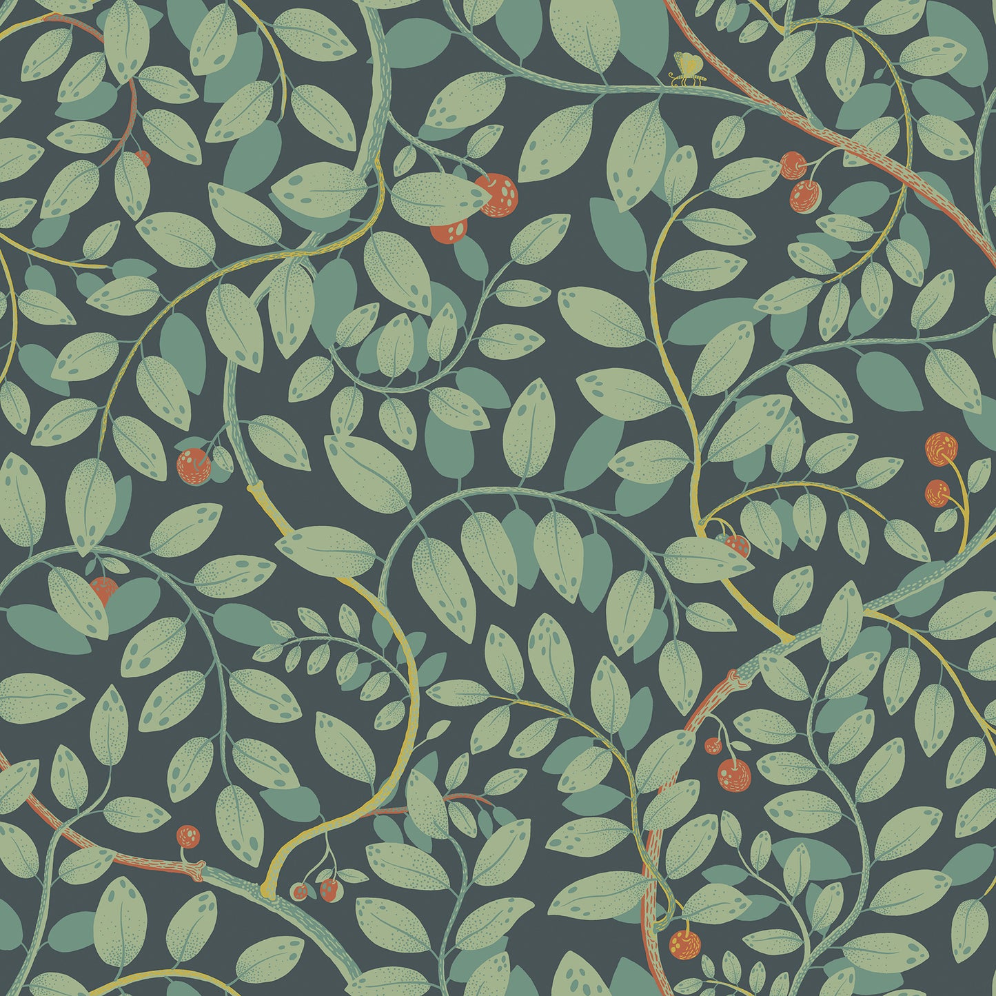 Purchase 2932-65105 Lina Kirke Turquoise Leafy Vines Blue A-Street Prints Wallpaper