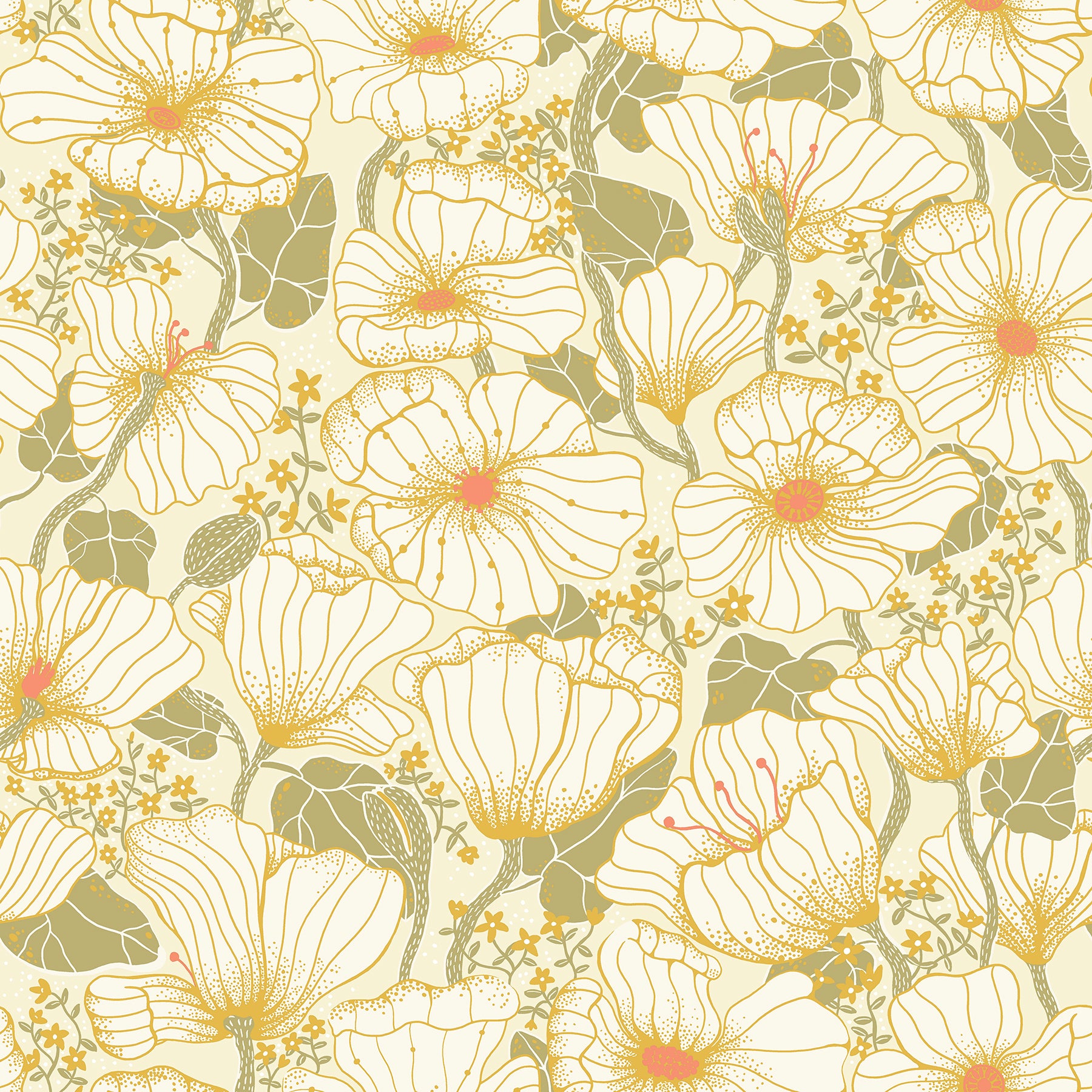 Poppy Print Studio Checker Taupe Wallpaper