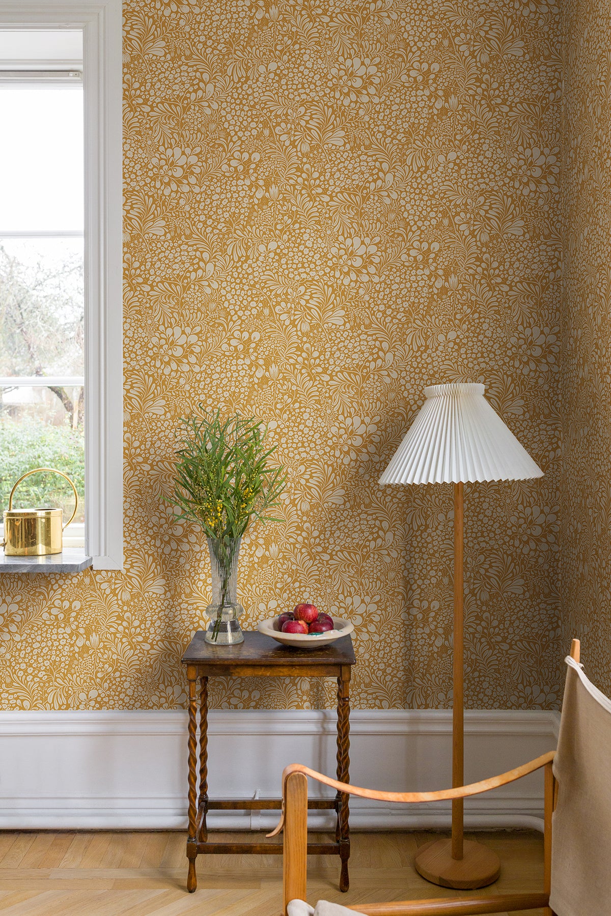 View 2932-65127 Lina Siv Mustard Botanical Yellow A-Street Prints Wallpaper