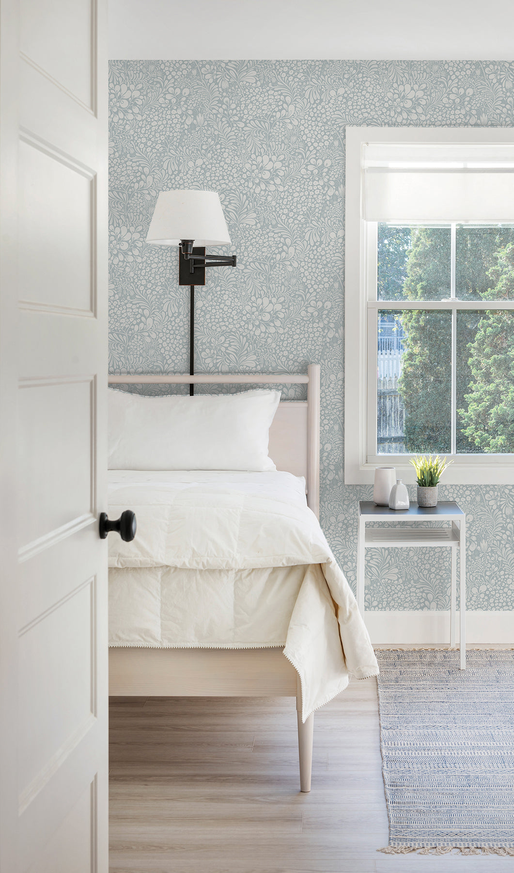 Search 2932-65130 Lina Siv Light Blue Botanical Blue A-Street Prints Wallpaper