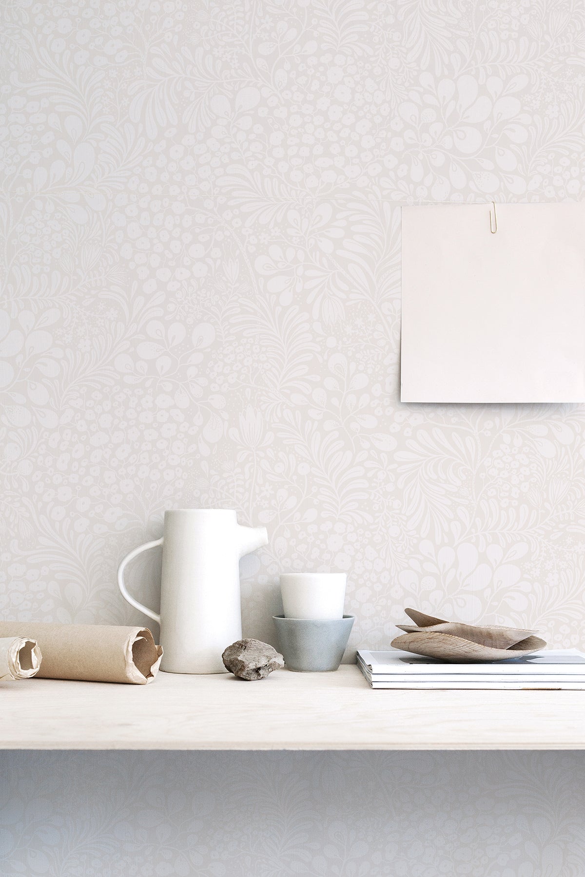 Purchase 2932-65132 Lina Siv Light Grey Botanical Neutral A-Street Prints Wallpaper