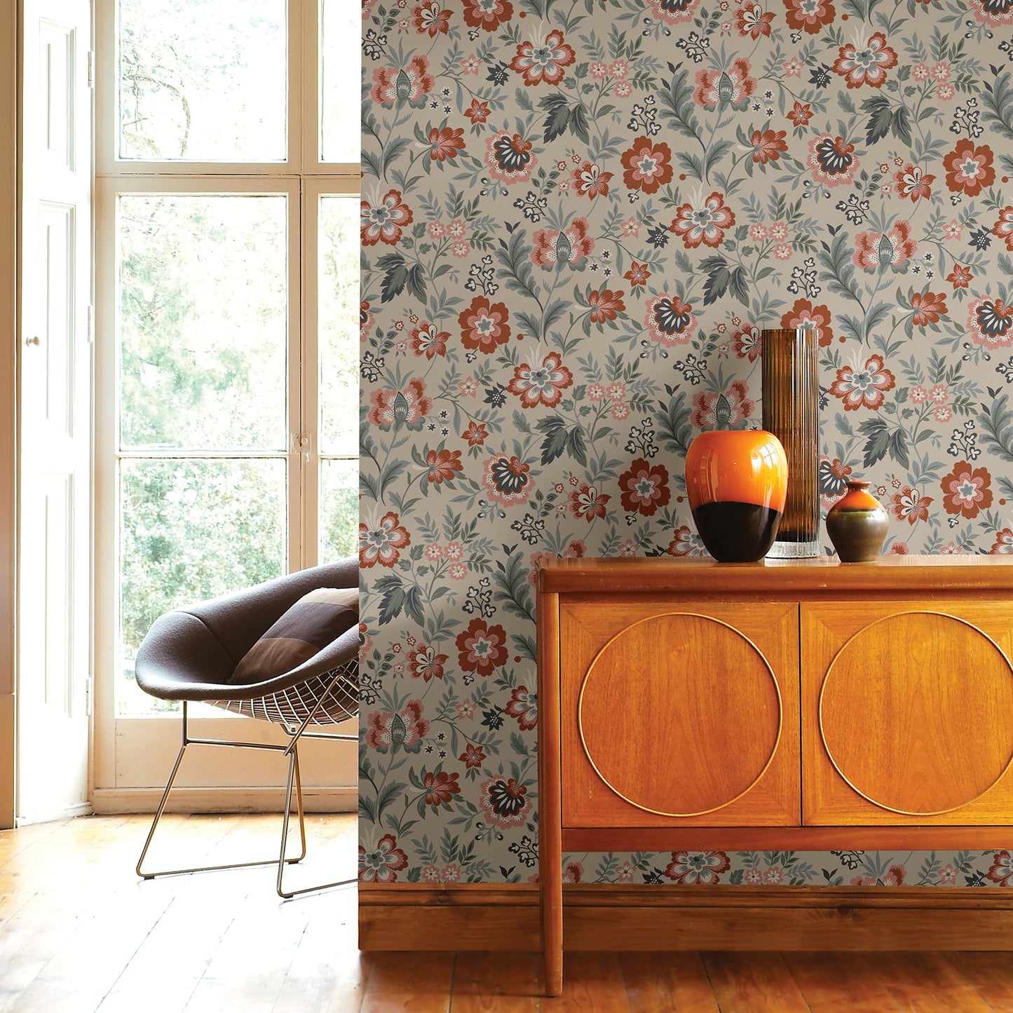 View 2948-28001 Spring Athena Beige Floral Beige A-Street Prints Wallpaper