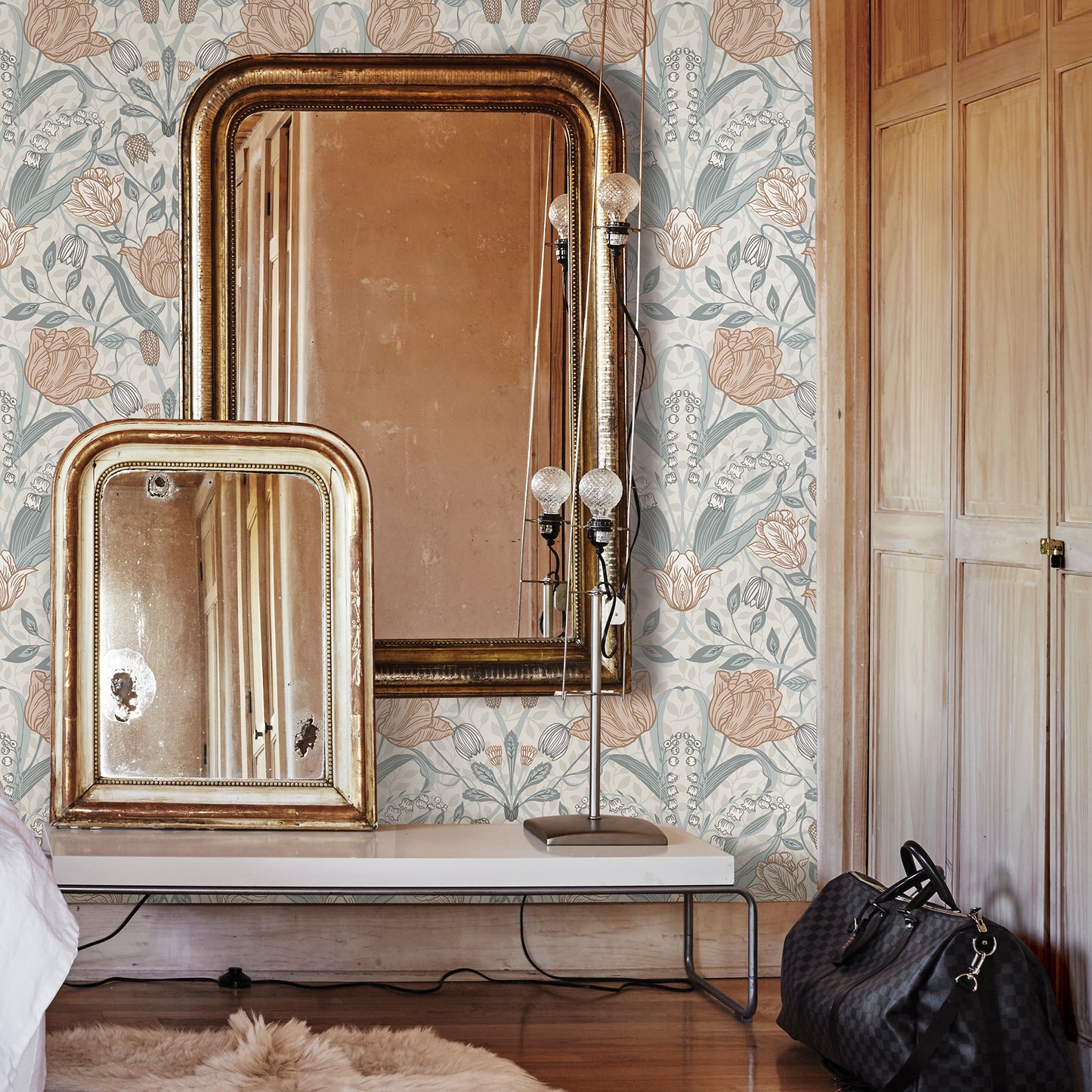 Search 2948-33005 Spring Tulipa Off-White Floral Off-White A-Street Prints Wallpaper