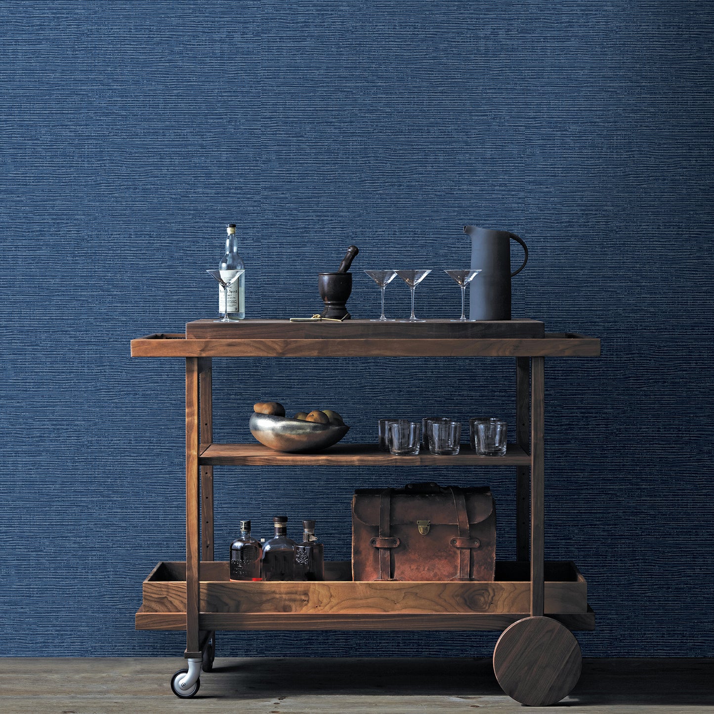Shop 2949-60412 Imprint Vivanta Navy Texture Navy A-Street Prints Wallpaper