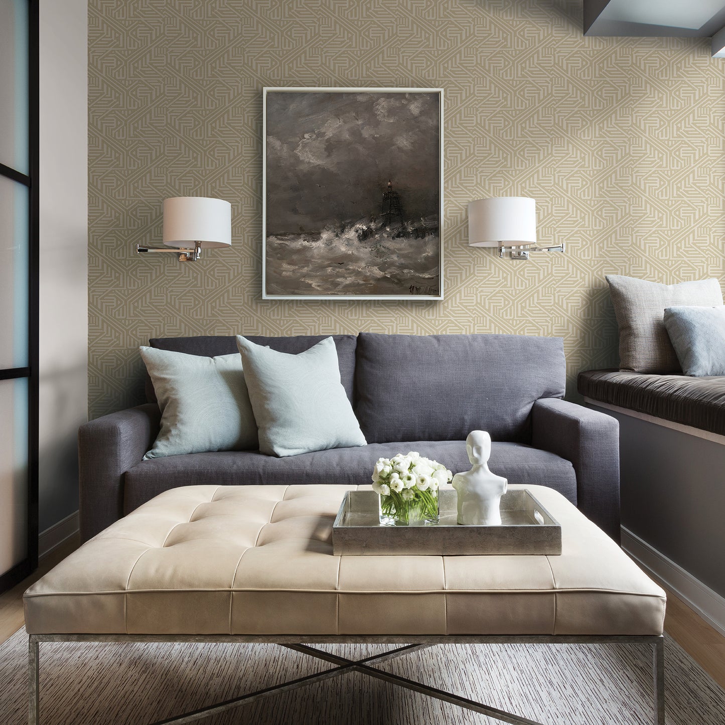 Order 2949-60605 Imprint Nambiti Cream Geometric Cream A-Street Prints Wallpaper