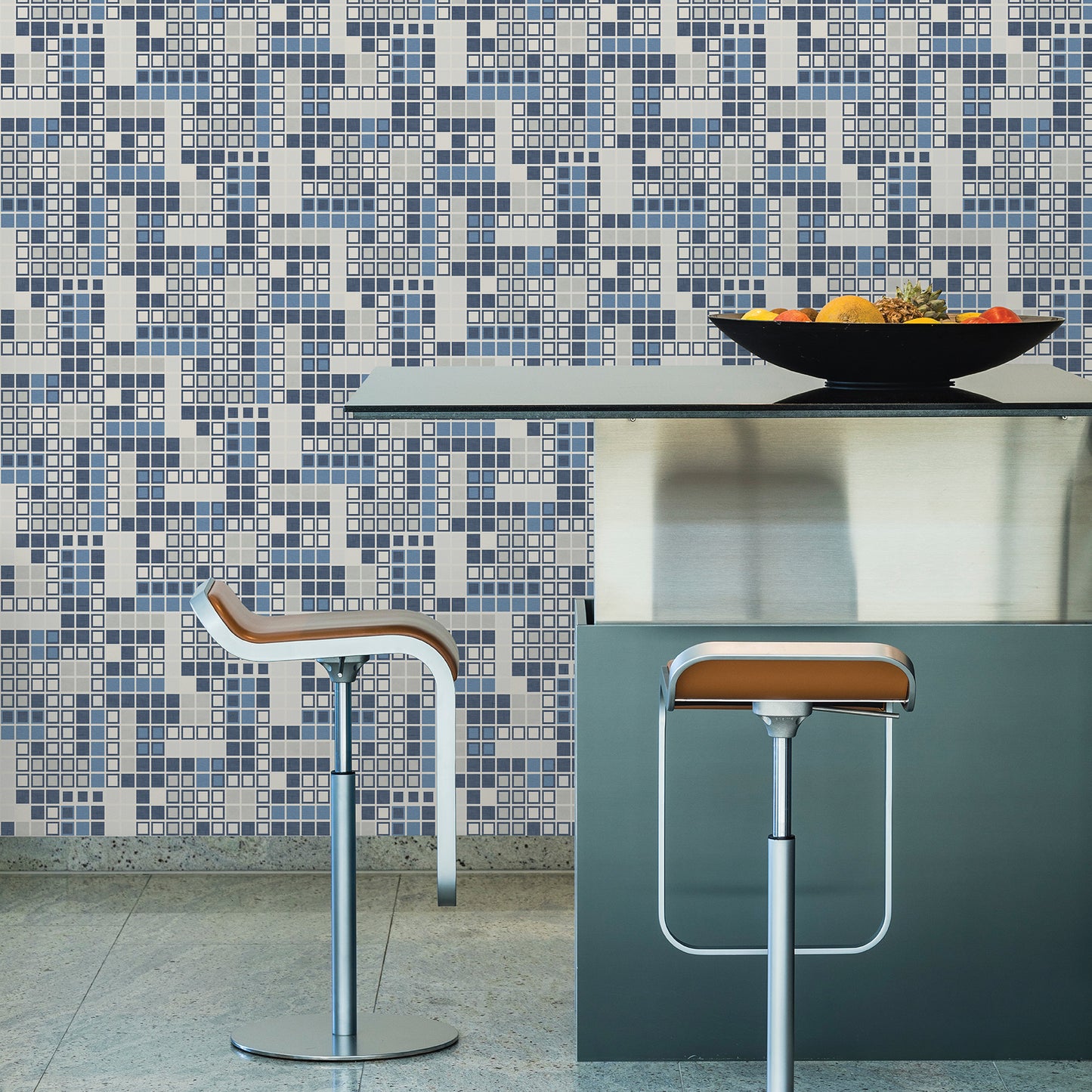 Search 2949-60702 Imprint Bantry Blue Geometric Blue A-Street Prints Wallpaper