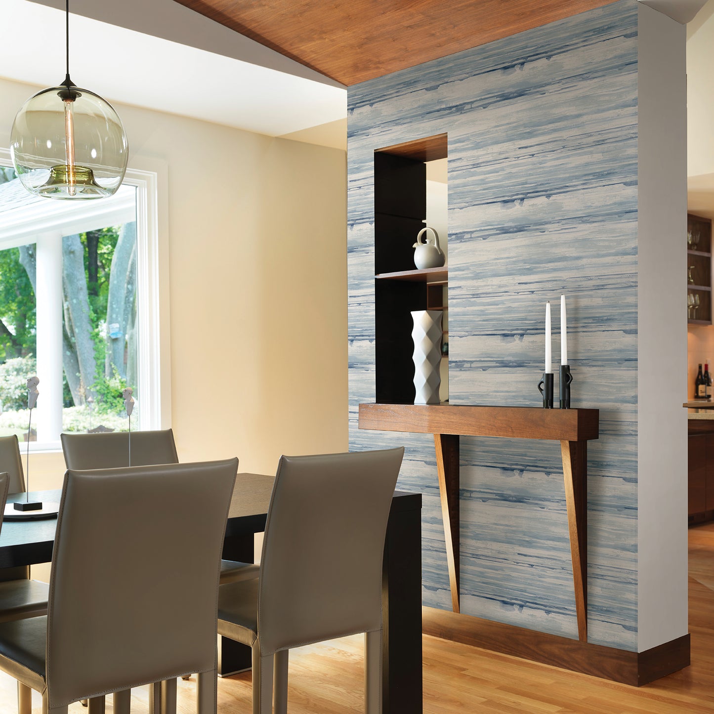 Find 2949-60912 Imprint Sandhurst Blue Abstract Stripe Blue A-Street Prints Wallpaper