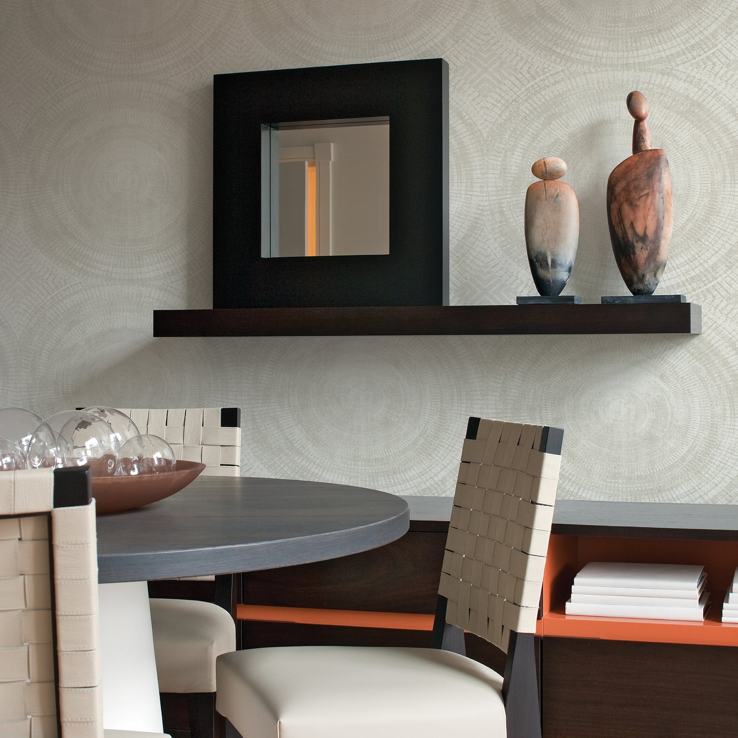 Find 2949-61106 Imprint Lalit Off-White Medallion Off-White A-Street Prints Wallpaper