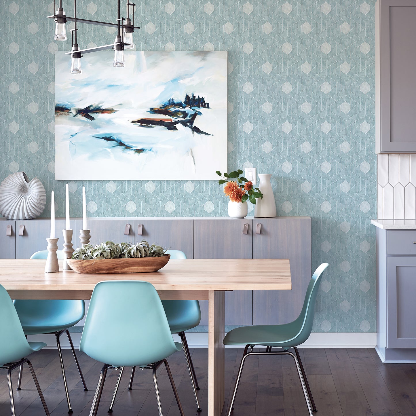 Save on 2964-25904 Scott Living Granada Aqua Geometric Aqua A-Street Prints Wallpaper