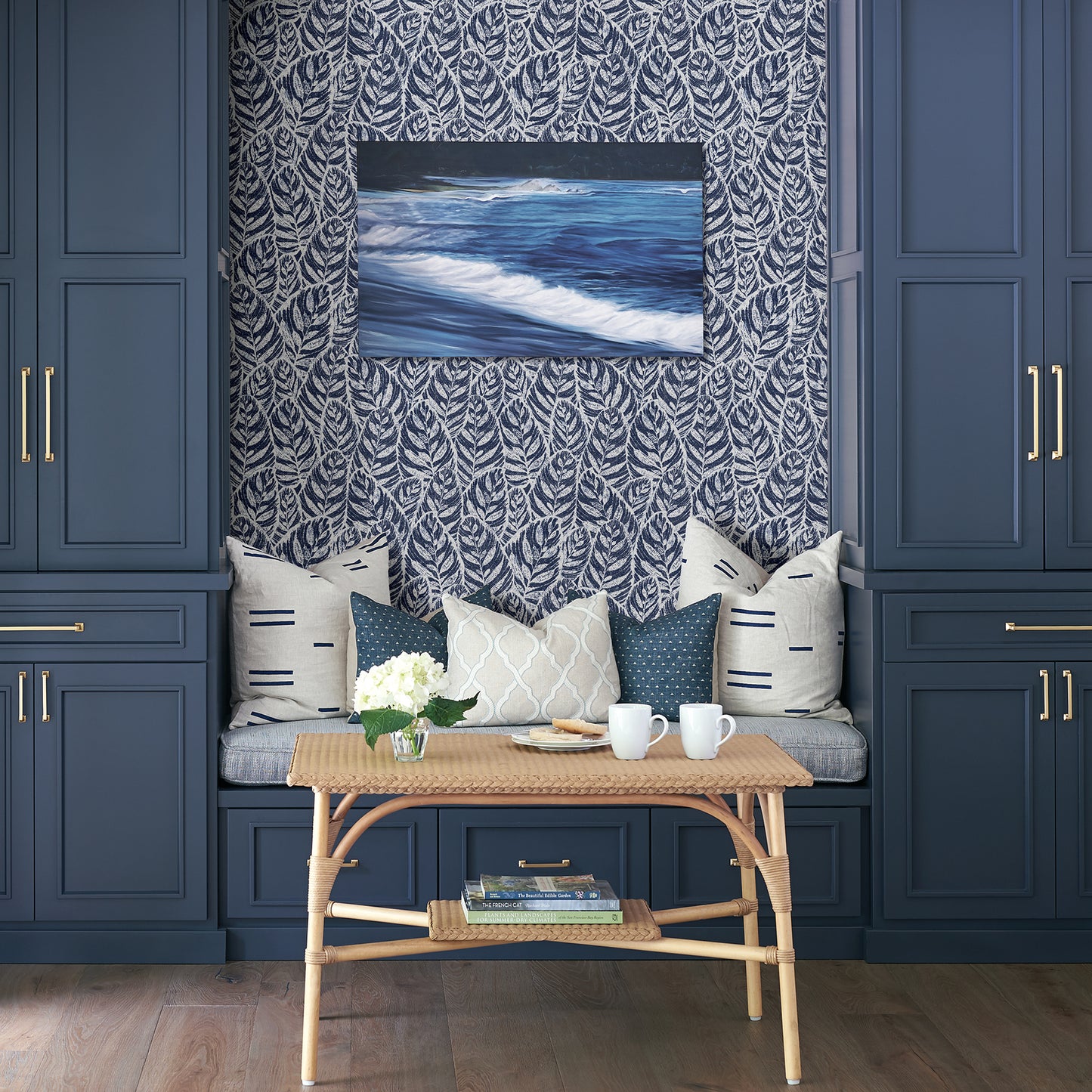 Purchase 2964-25921 Scott Living Del Mar Indigo Botanical Indigo A-Street Prints Wallpaper