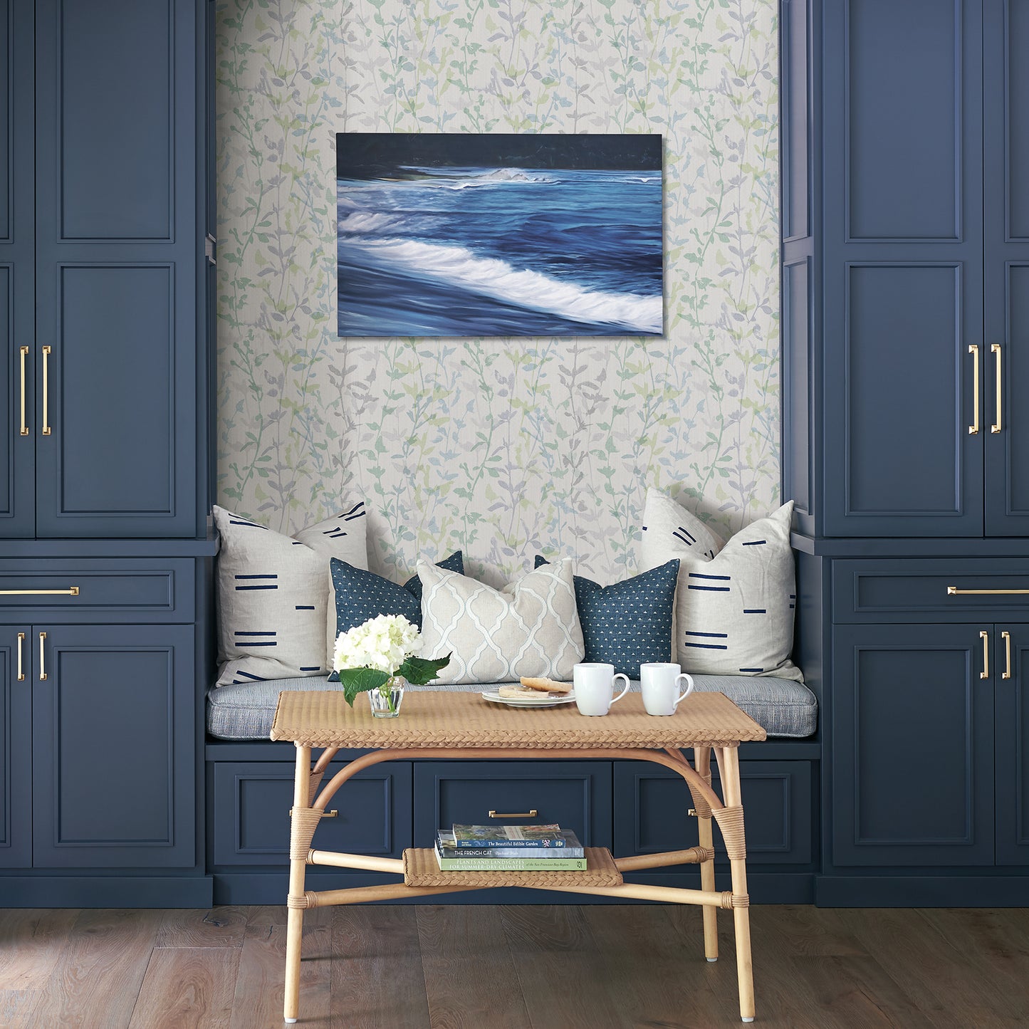 Order 2964-25937 Scott Living Thea Green Floral Trail Green A-Street Prints Wallpaper