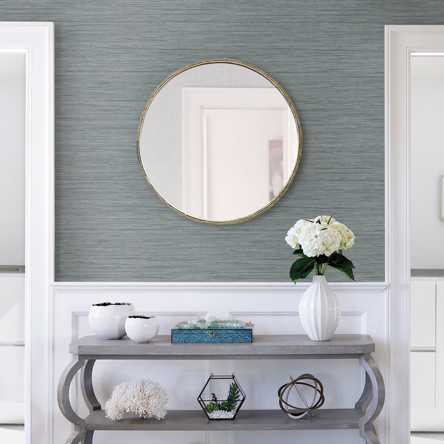 Purchase 2964-25963 Scott Living Barnaby Slate Faux Grasscloth Slate A-Street Prints Wallpaper