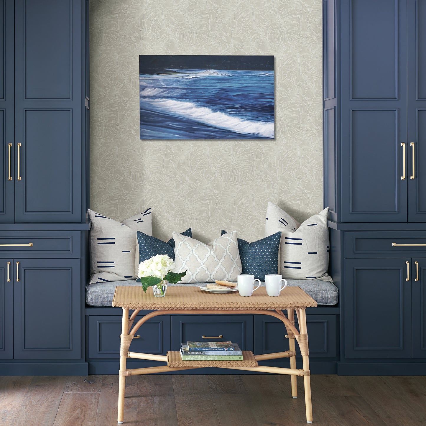 Shop 2964-87340 Scott Living Balboa White Botanical White A-Street Prints Wallpaper