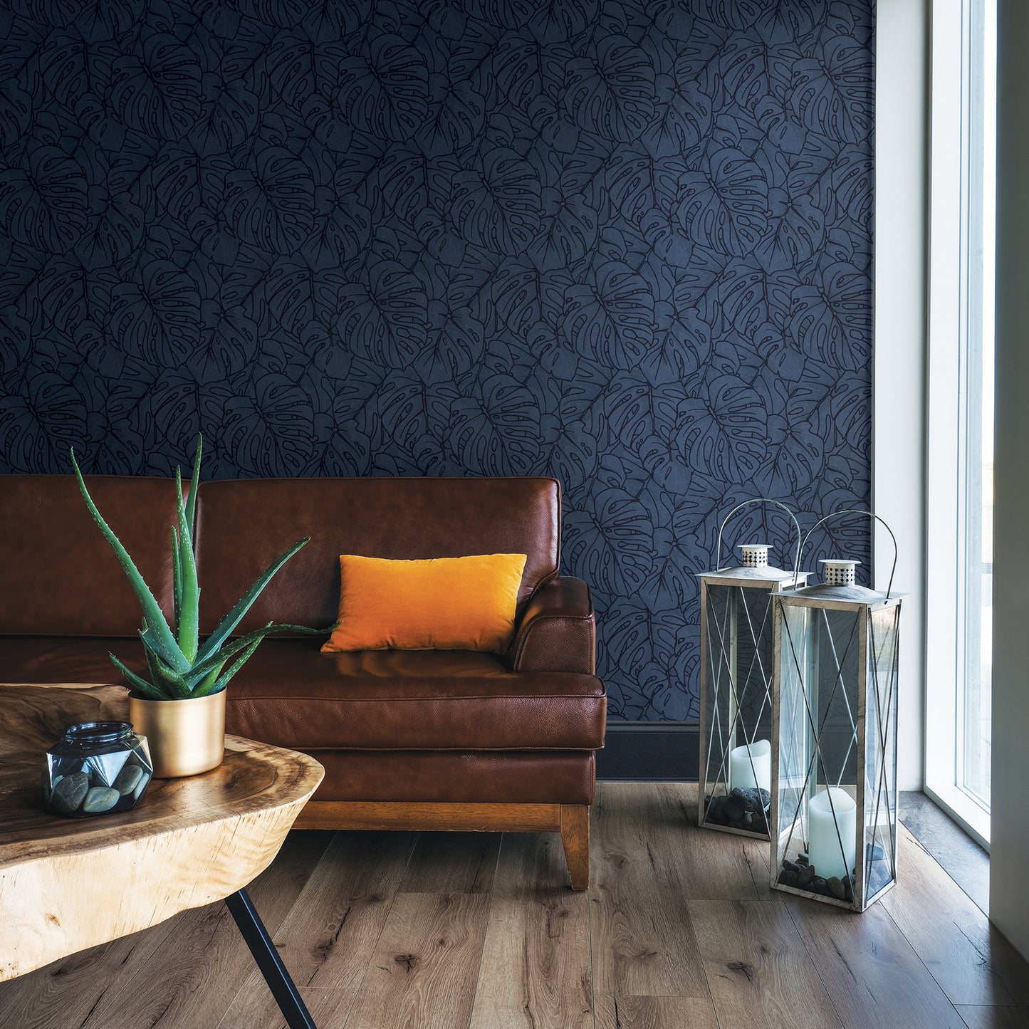 View 2964-87342 Scott Living Balboa Indigo Botanical Indigo A-Street Prints Wallpaper