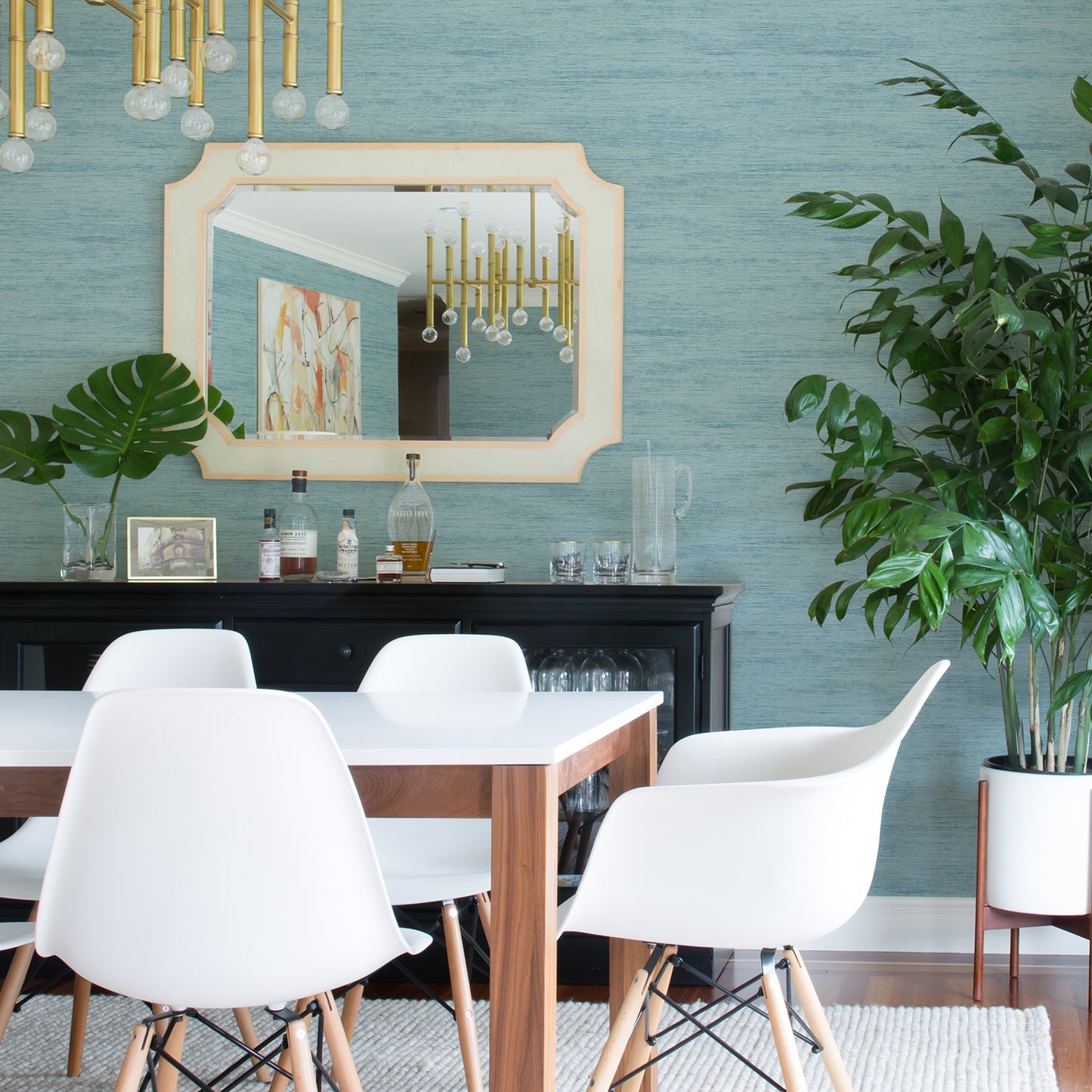 View 2971-86330 Dimensions Lindsay Aqua Chenille Aqua A-Street Prints Wallpaper