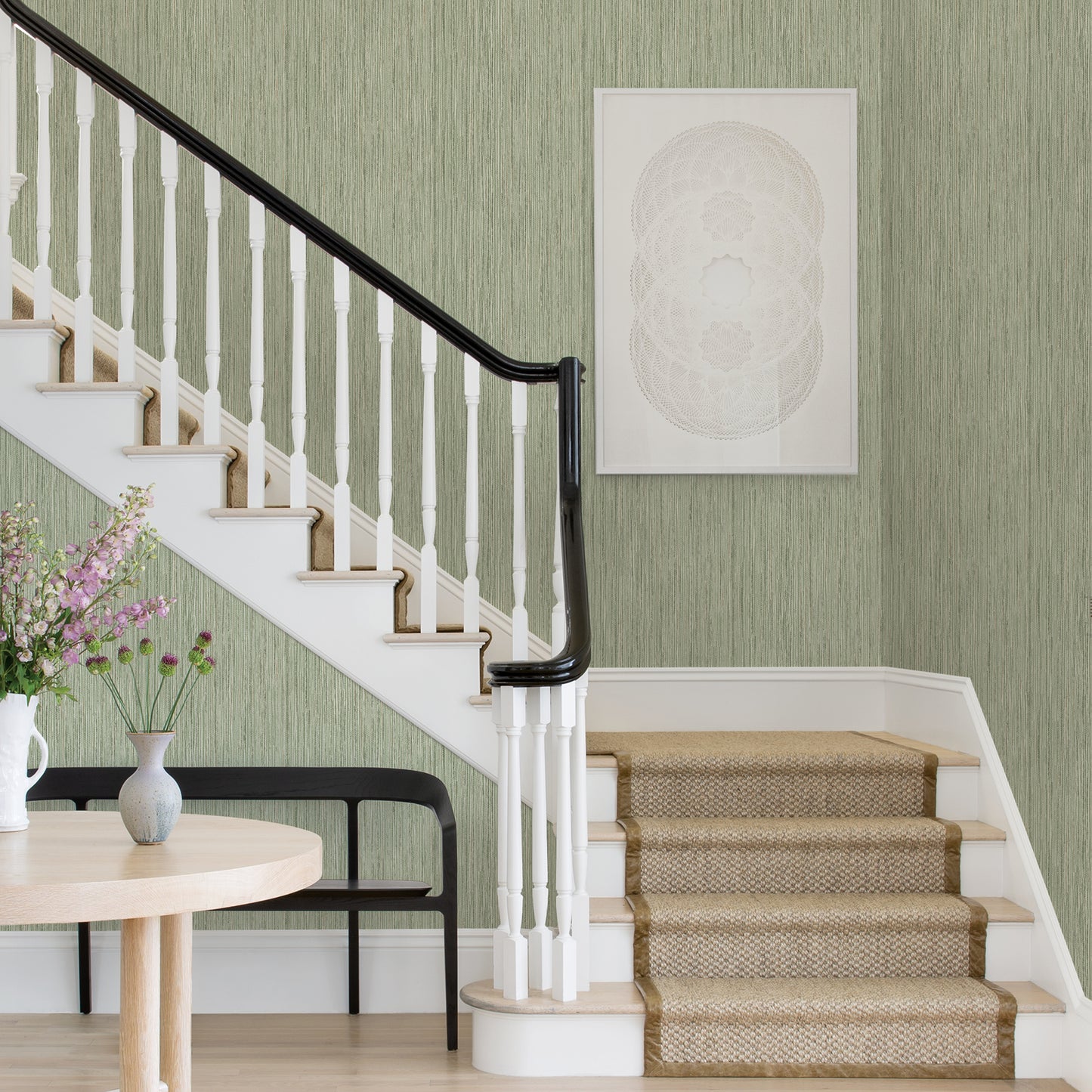 Search 2971-86344 Dimensions Justina Green Faux Grasscloth Green A-Street Prints Wallpaper