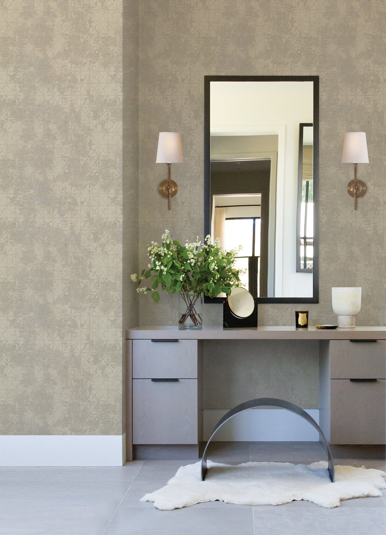 Shop 2971-86375 Dimensions Odell Pewter Antique Tiles Pewter A-Street Prints Wallpaper