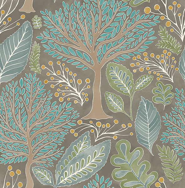Purchase 2980-26182 Advantage Wallpaper, Kiah Taupe Forest - Splash