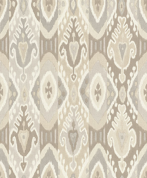 Purchase 2980-560558 Advantage Wallpaper, Villon Light Grey Ikat - Splash