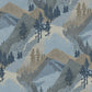 Select 3118-12631 Birch & Sparrow Range Mountains Blue by Chesapeake Wallpaper