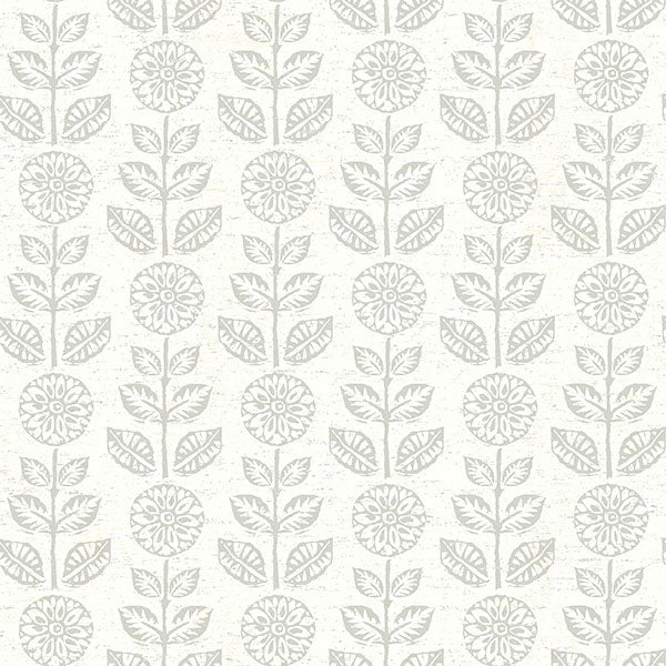 Shop 3119-13514 Kindred Dolly Light Grey Floral Grey by Chesapeake Wallpaper