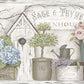 Acquire 3119-13561B Kindred Greenhouse Light Grey Floral Trail Border Grey by Chesapeake Wallpaper
