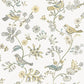 View 3122-10800 Flora & Fauna Jinjur Light Yellow Bird Trail Yellow by Chesapeake Wallpaper