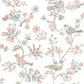 Looking 3122-10805 Flora & Fauna Jinjur Blush Bird Trail Pink by Chesapeake Wallpaper