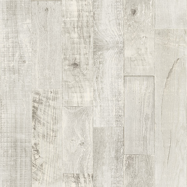 Order 3123-12694 Homestead Chebacco Light Grey Wooden Planks Light Grey by Chesapeake Wallpaper