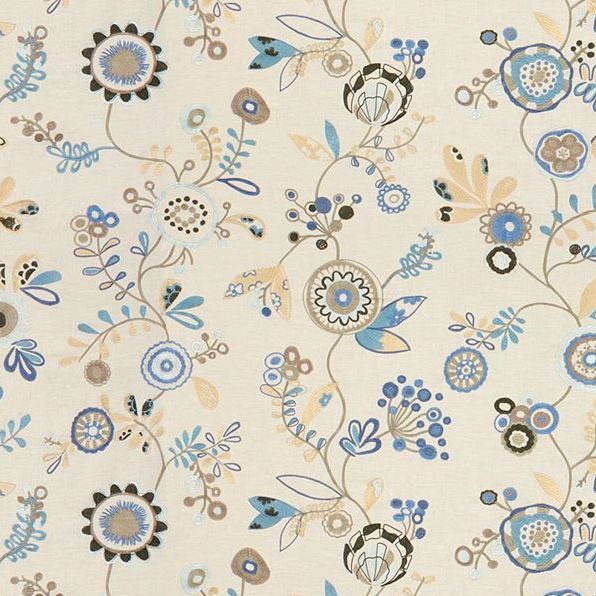 Order 33068.1516 Fun In The Sun Blue Sky Botanical & Floral Kravet Couture Fabric
