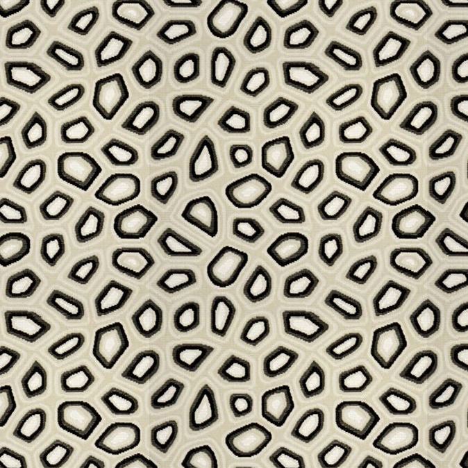 Looking 33561.81.0 Chic Tortoise Anthracite Geometric Ivory Kravet Couture Fabric