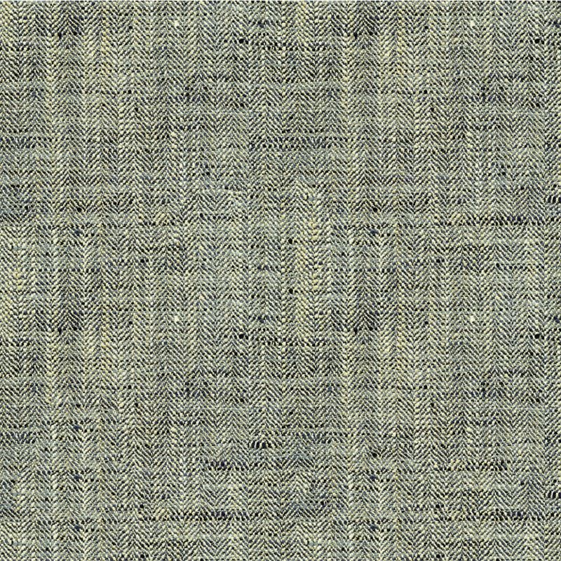 View 34088.516.0 Herringbone/Tweed Blue Kravet Basics Fabric