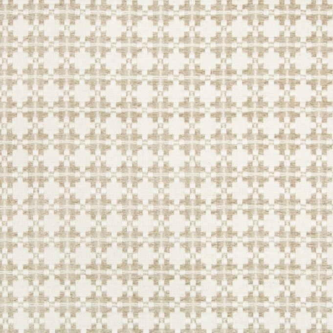 Looking 34962.16.0 Back In Style Taupe Geometric White Kravet Couture Fabric