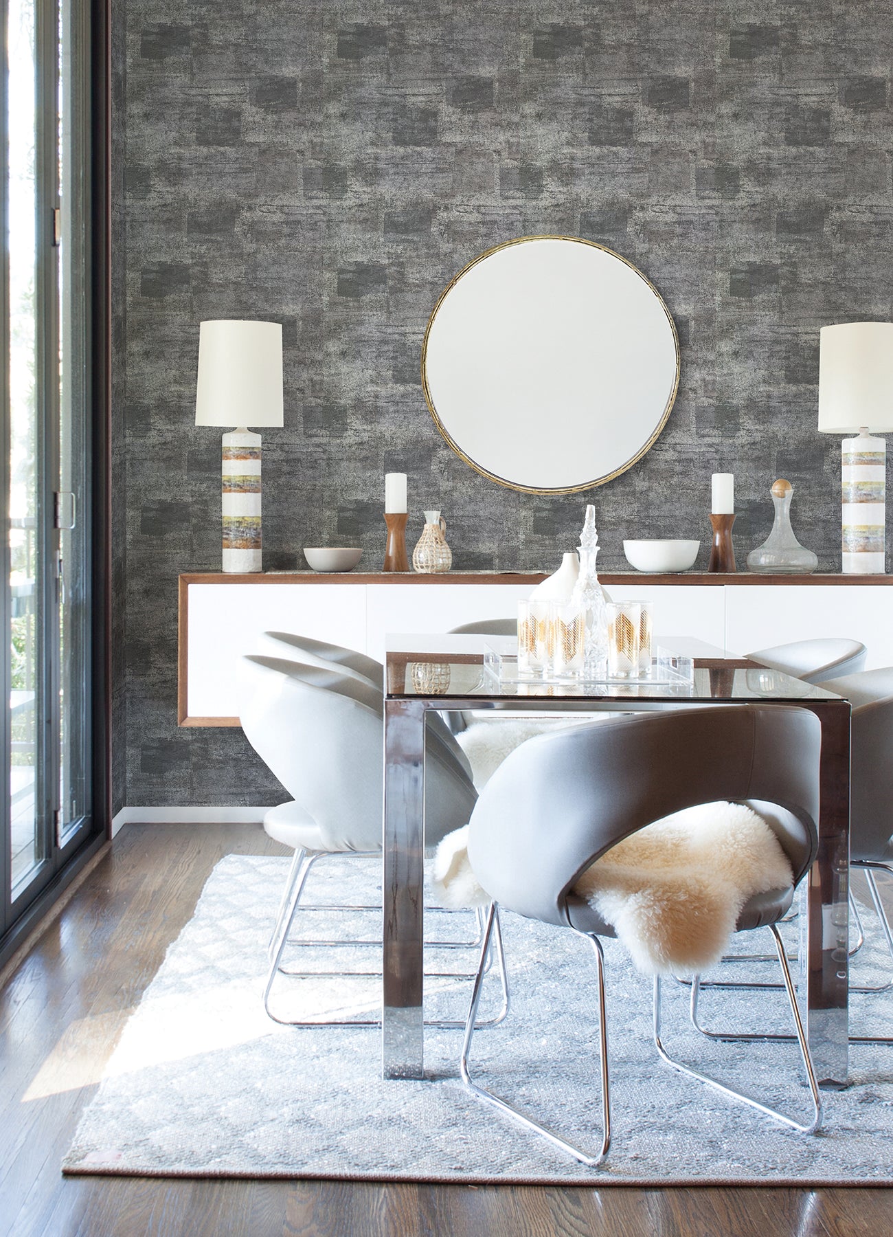 Looking for 4019-86407 Lustre Pele Silver Distressed Silver A-Street Prints Wallpaper