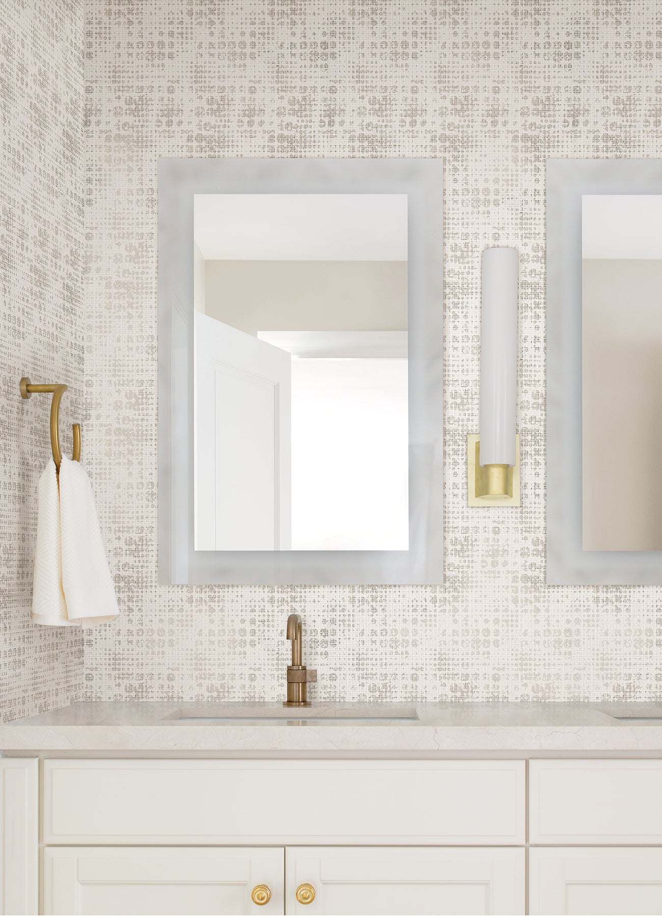 Save on 4019-86408 Lustre Celeste Platinum Geometric Platinum A-Street Prints Wallpaper