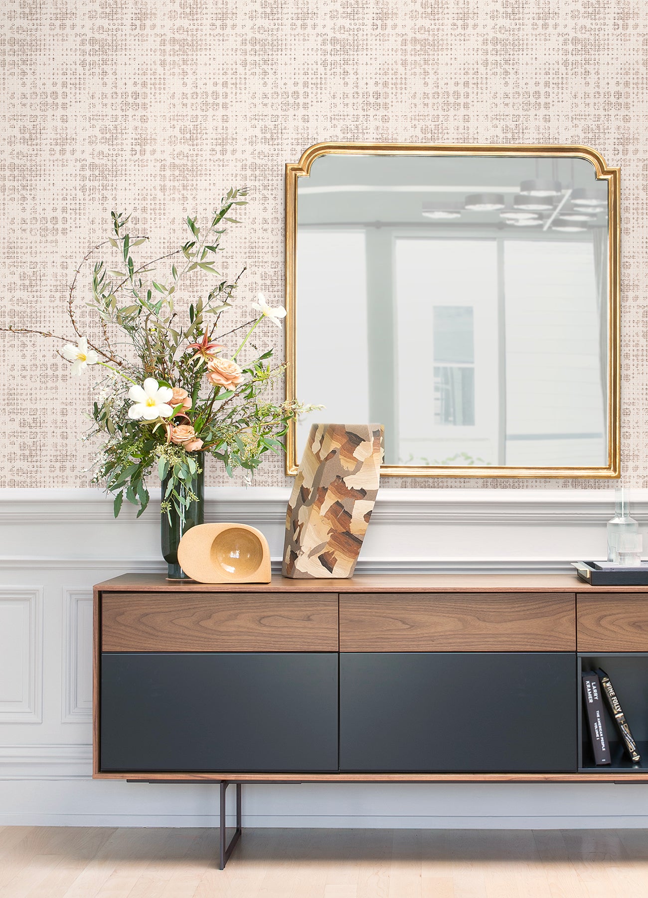 Purchase 4019-86411 Lustre Celeste Rose Gold Geometric Rose Gold A-Street Prints Wallpaper
