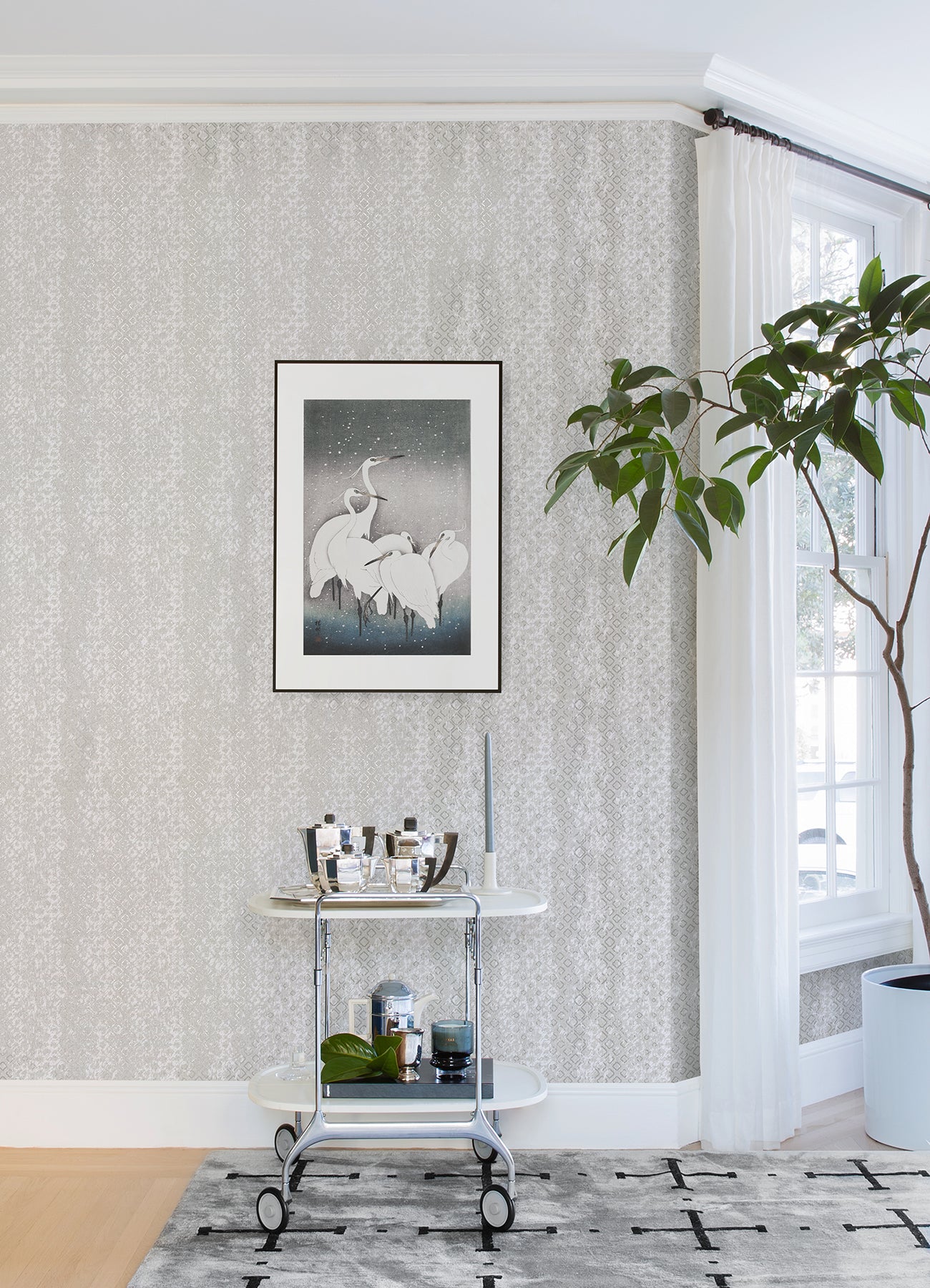 Purchase 4019-86479 Lustre Alama Platinum Diamond Platinum A-Street Prints Wallpaper