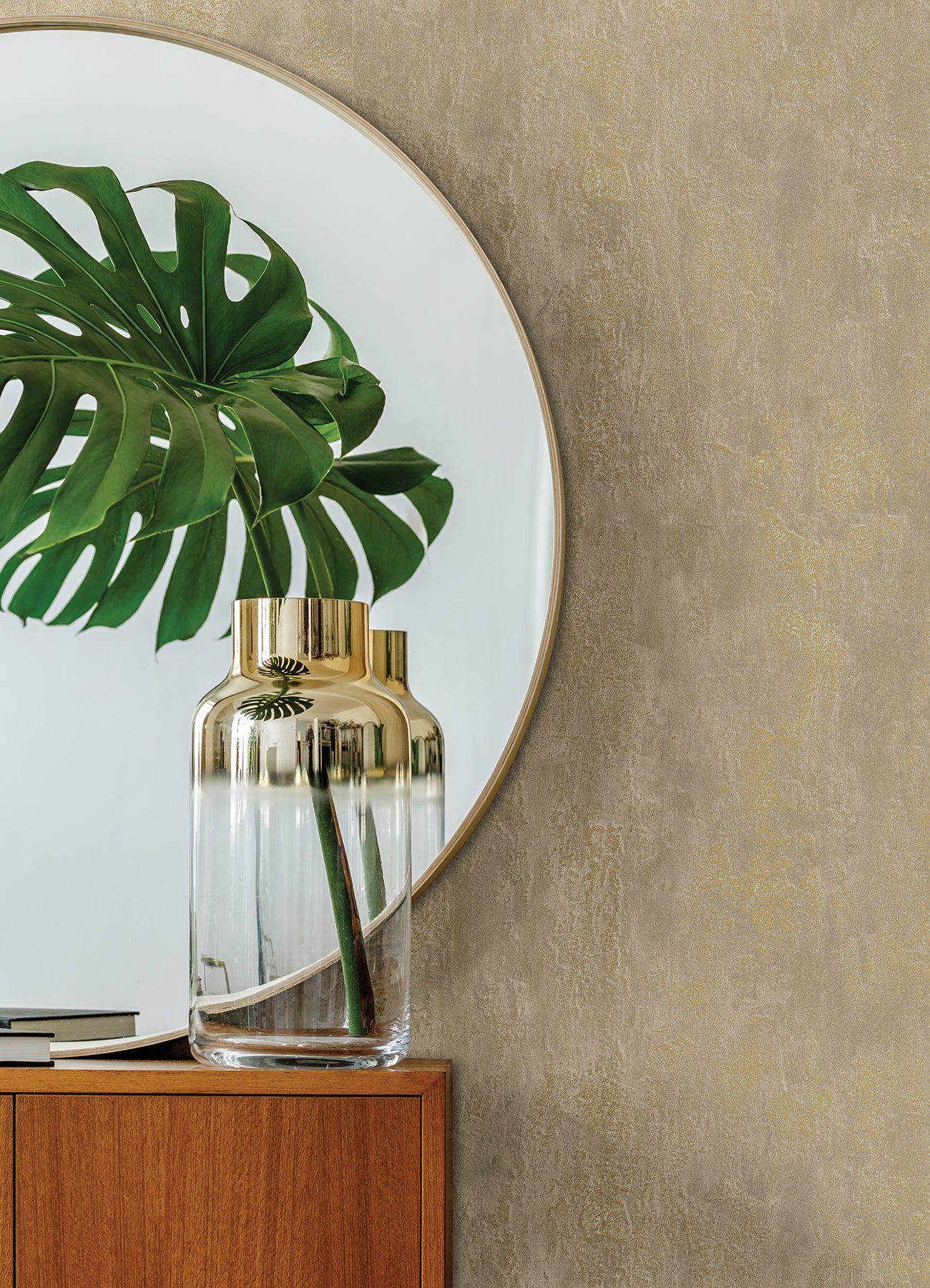 Buy 4019-86494 Lustre Deimos Gold Distressed Texture Gold A-Street Prints Wallpaper