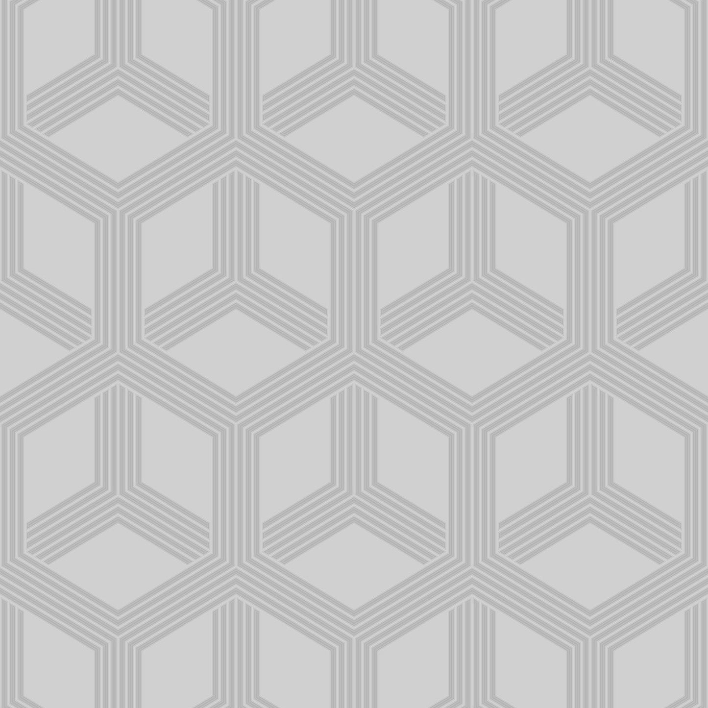 View 4020-84209 Geo & Textures Xander Grey Glam Geometric Grey by Advantage