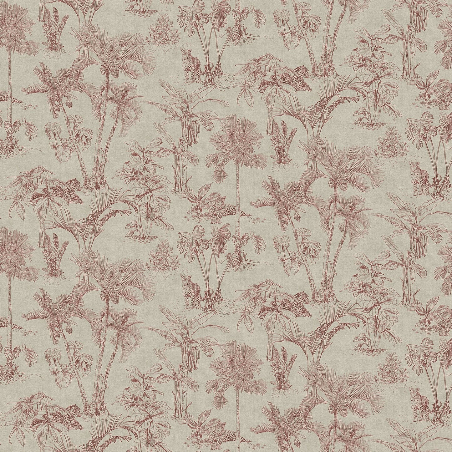 Shop 4044-38021-3 Cuba Zapata Merlot Tropical Jungle Wallpaper Red by Advantage