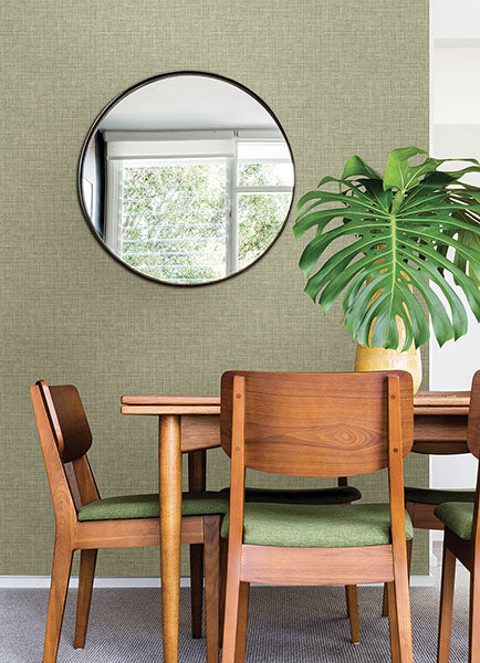 Purchase 4046-25792 A-Street Wallpaper, Tuckernuck Green Linen - Aura12