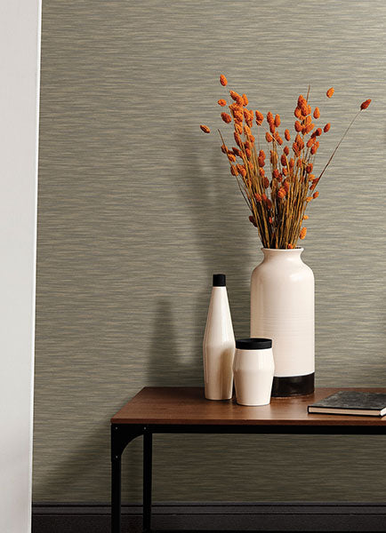 Purchase 4046-26155 A-Street Wallpaper, Benson Taupe Faux Fabric - Aura12