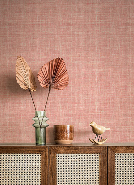 Purchase 4046-26355 A-Street Wallpaper, Emerson Coral Linen - Aura12