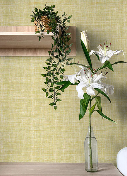 Purchase 4046-26356 A-Street Wallpaper, Emerson Yellow Linen - Aura12