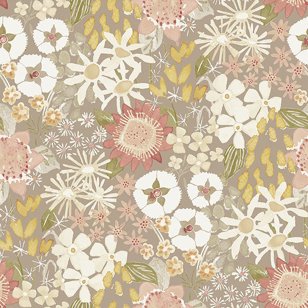 4066-26521 Hannah Karina Neutral Wildflower Garden Wallpaper by A-Street Prints Wallpaper,4066-26521 Hannah Karina Neutral Wildflower Garden Wallpaper by A-Street Prints Wallpaper2