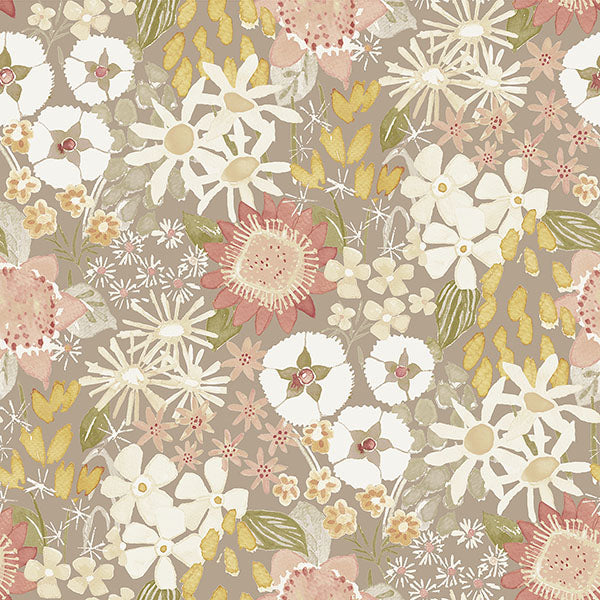 Purchase sample of 4066-26521 Hannah, Karina Neutral Wildflower Garden Neutral by A-Street Prints Wallpaper