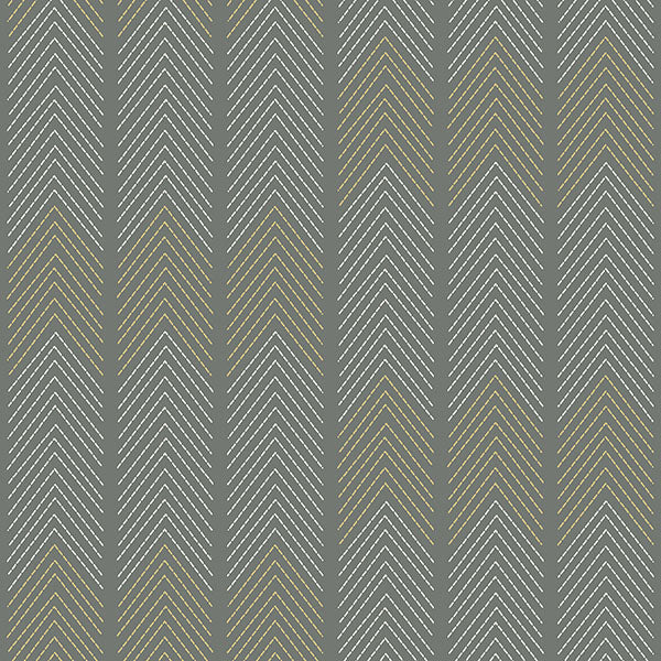 Purchase sample of 4066-26529 Hannah, Nyle Dark Grey Chevron Stripes Dark Grey by A-Street Prints Wallpaper