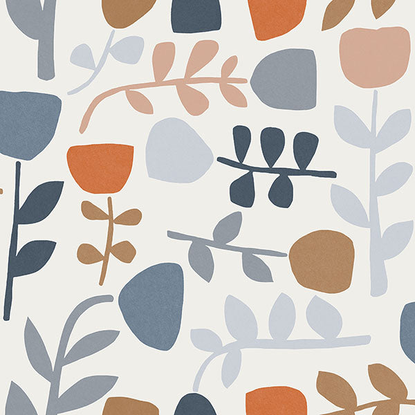 Purchase sample of 4066-26535 Hannah, Juni Orange Abstract Tulips Orange by A-Street Prints Wallpaper